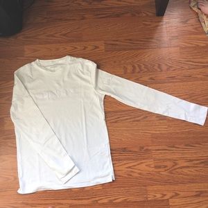DKNY White Long Sleeve Crewneck